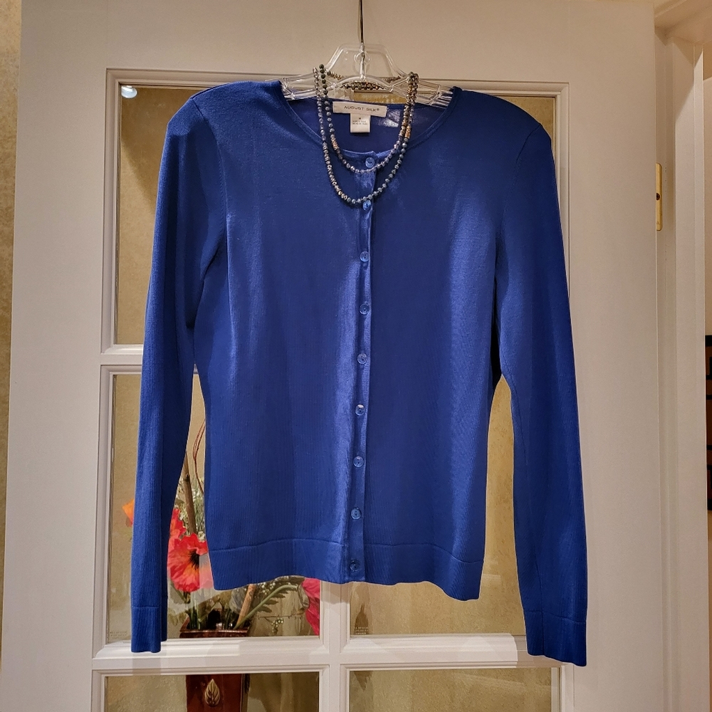 August Silk - Royal Blue Cardigan